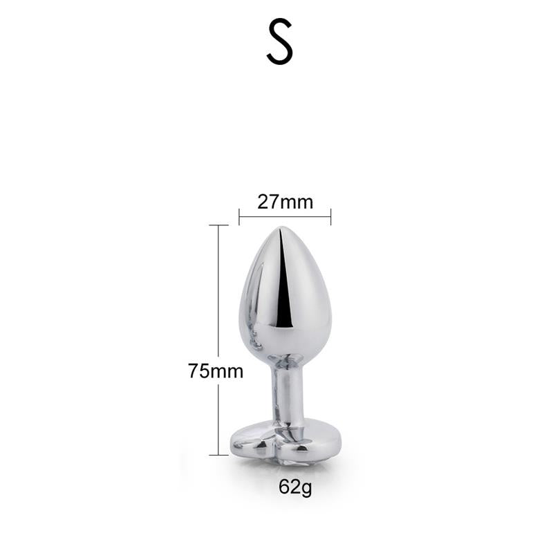Plug Anal Con Joya De Corazón Purple Lavender Talla S