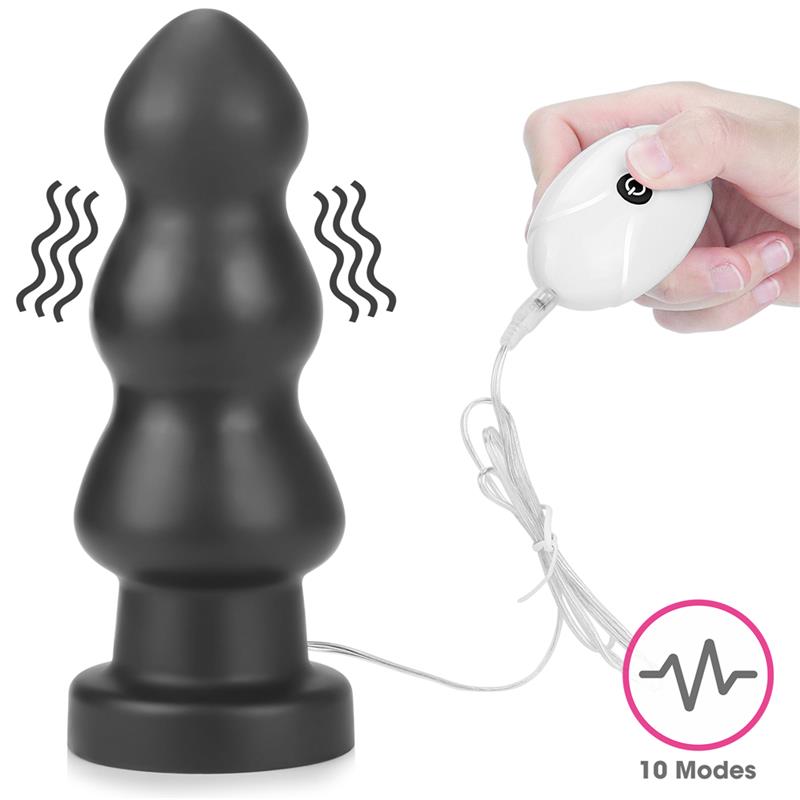 Plug Anal Con Vibración King Sized 7.8 Negro