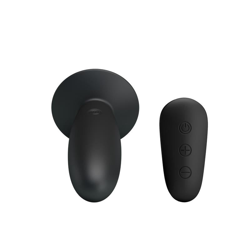 Mr Play - Plug Anal Con Vibracion Negro Control Remoto