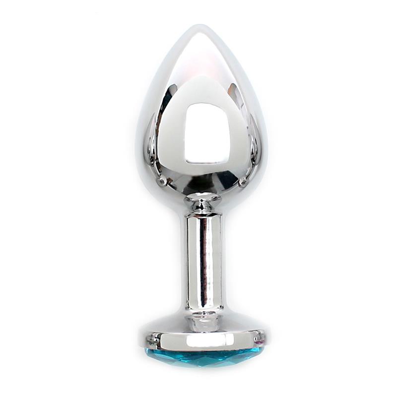 Plug Anal De Metal Sofia Con Joya Azul