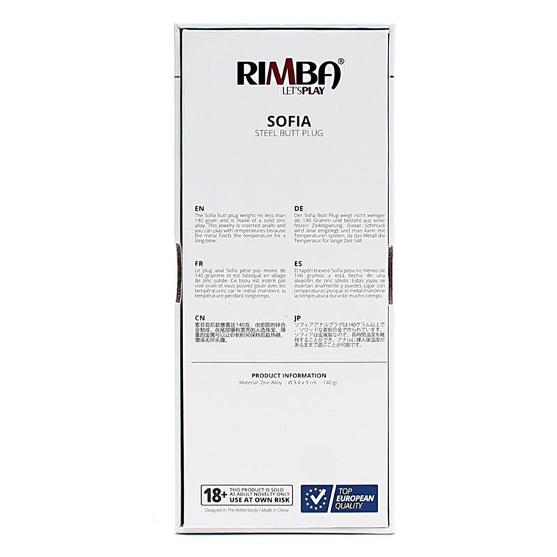 Plug Anal De Metal Sofia Joya Transparente