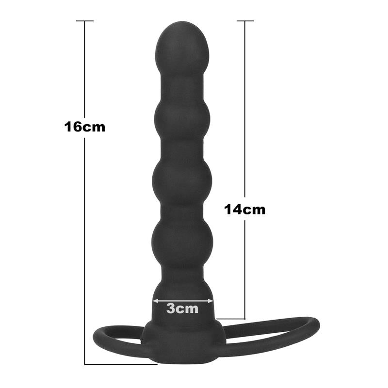 Plug Anal Double Prober Con Vibración Negro