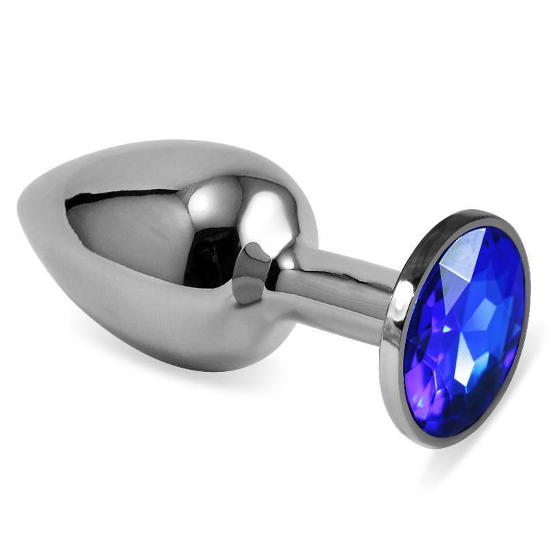 Plug Anal En Espiral Rosebud Con Joya Azul Oscuro