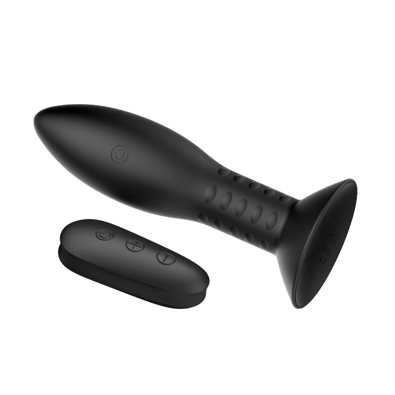 Mr Play - Plug Con Bolas Rotadoras Negro Control Remoto
