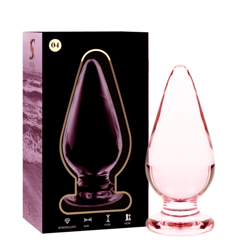 Plug Cristal Nebula Series By Ibiza - Modelo 4 Borosilicato 11 X 5 Cm Rosa