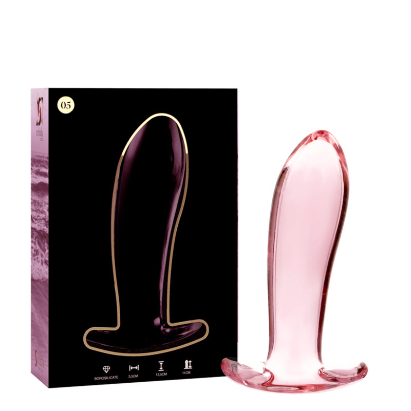 Plug Cristal Nebula Series By Ibiza - Modelo 5 Borosilicato 12.5 X 3.5 Cm Rosa
