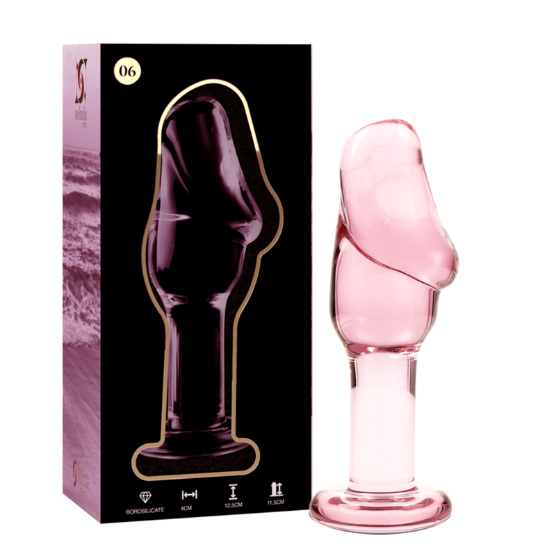 Plug Cristal Nebula Series By Ibiza - Modelo 6 Borosilicato 12.5 X 4 Cm Rosa