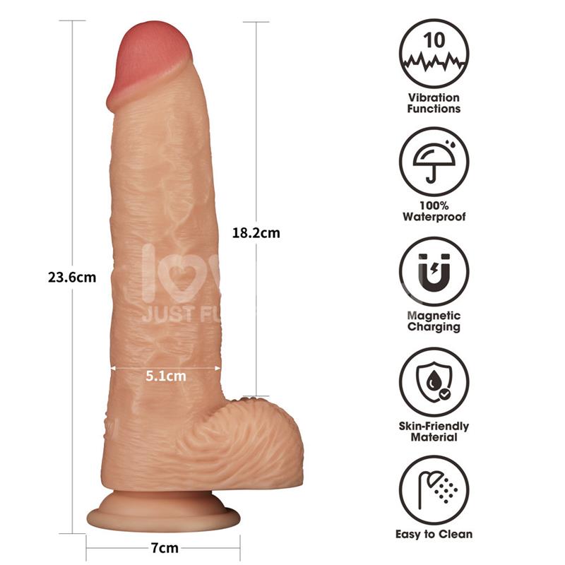 Power Basics Dildo Con Vibración 9.5