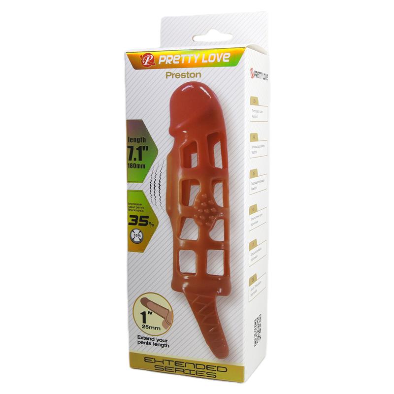 Pretty Love - Preston Funda Para Pene Con Vibración De 18 Cm