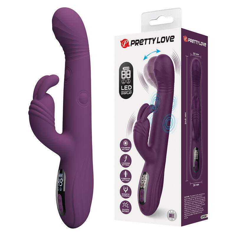 Pretty Love - Dee Vibrador Rabbit Multifunción Oscilante Y Percutor Morado
