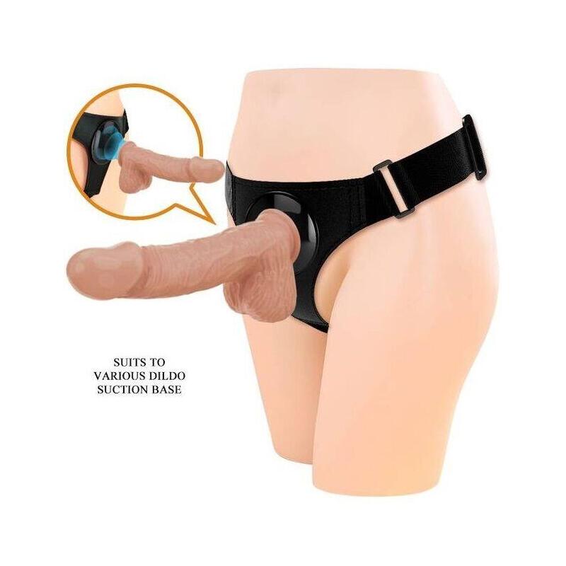 Pretty Love - Harness Briefs Arnés Universal Con Dildo Jerry 21.8 Cm Natural