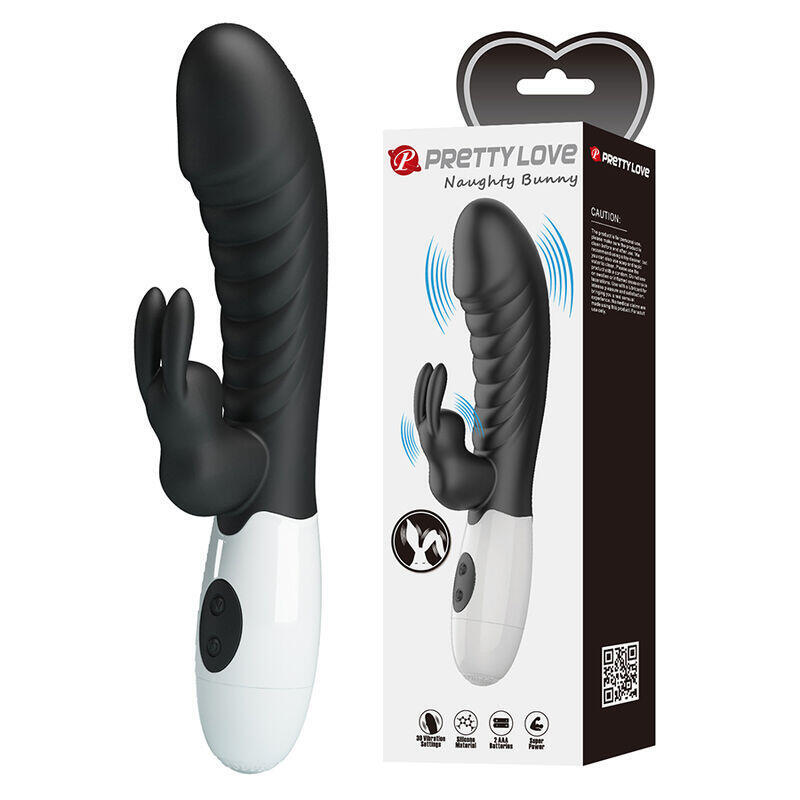 Pretty Love - Naughty Bunny Vibrador Rabbit 30 Funciones Negro
