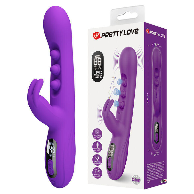 Pretty Love - Sabien Vibrador Rabbit Con Estimulación Por Golpeteos Y Led Morado