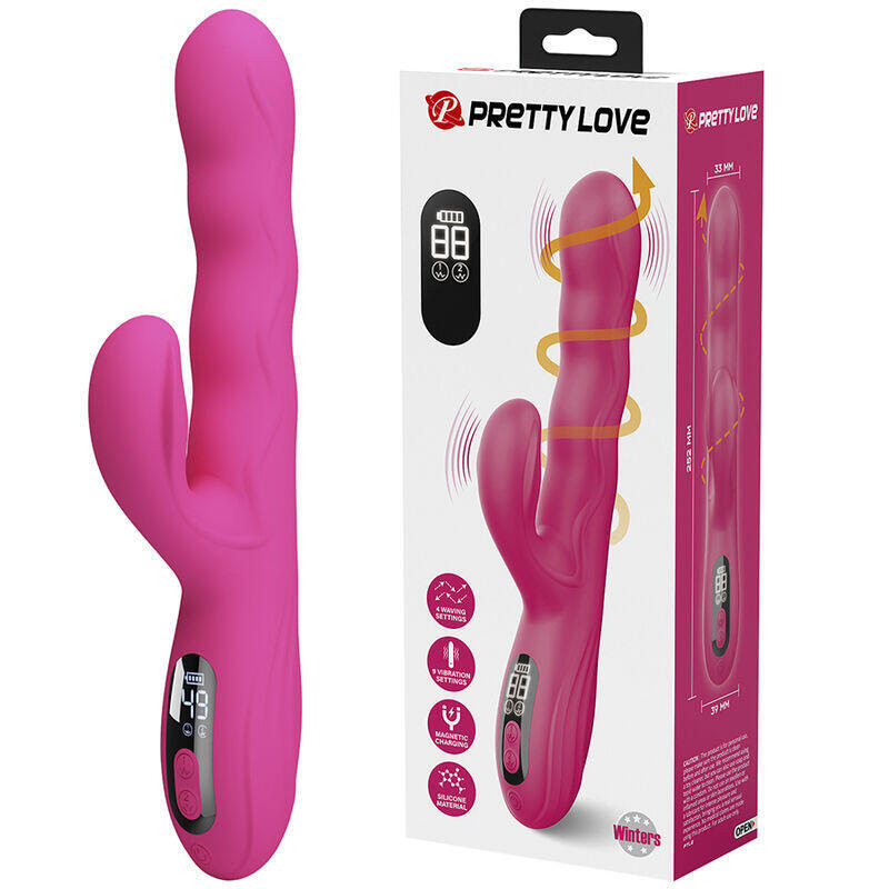 Pretty Love - Winters Vibrador Rabbit Multifunción Con Pantalla Led Rosa