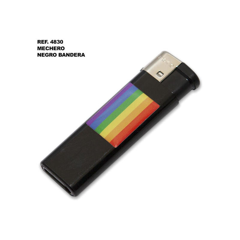 Pride - Mechero Negro Con Bandera Lgbt