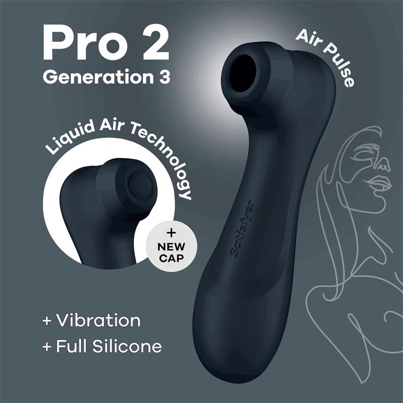 Satisfyer - Pro 2 Generación 3 Liquid Air Technology Negro