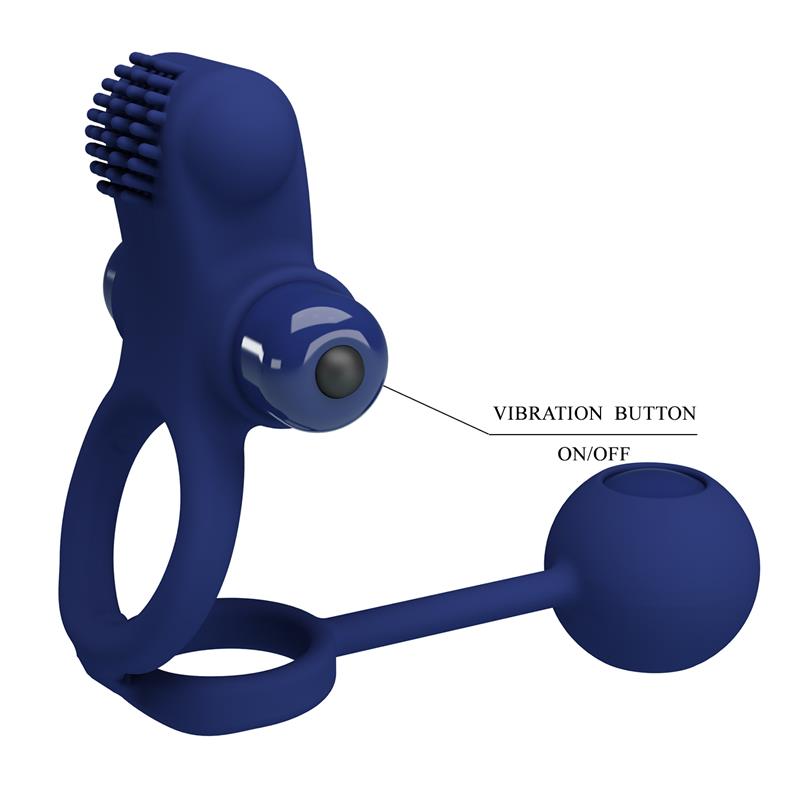 Pretty Love - Remington Doble Anillo Vibrador Con Plug Azul