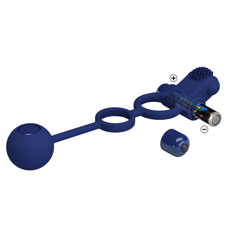 Pretty Love - Remington Doble Anillo Vibrador Con Plug Azul