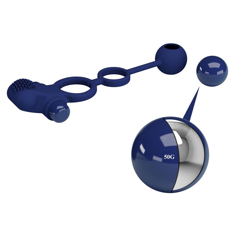Pretty Love - Remington Doble Anillo Vibrador Con Plug Azul