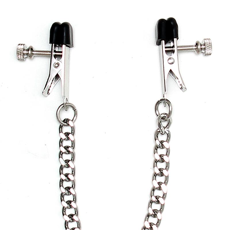 Pinzas Pezones Con Cadena Metal Ajustables