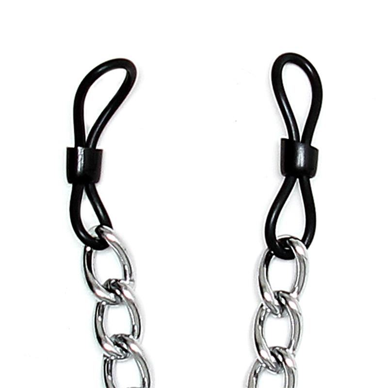 Pinzas Para Pezones De Caucho Rimba Bondage Play Con Cadena