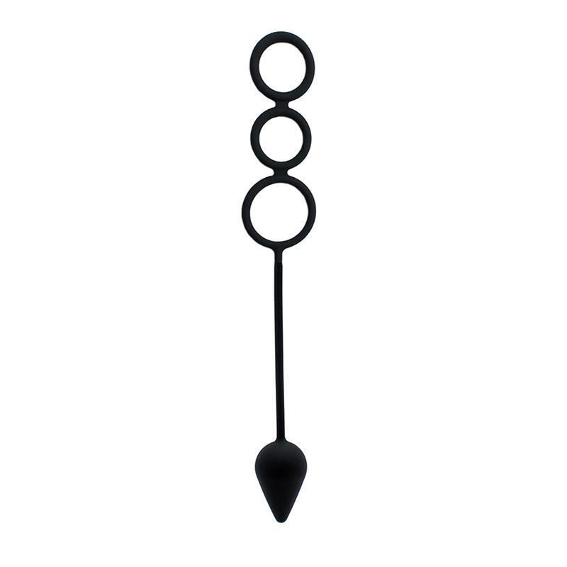 Rimba Latex Play Cadena Anal Color Negro Talla (Interno):M/L