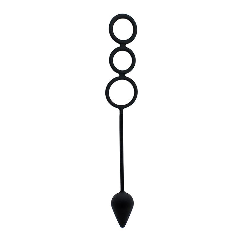 Cadena Anal Rimba Latex Play Color Negro Talla (Interno):S/M