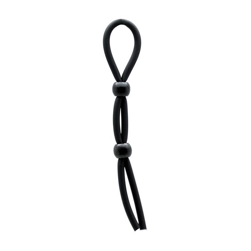 Rimba Latex Play Cordón Para Pene Y Testículos Color Negro
