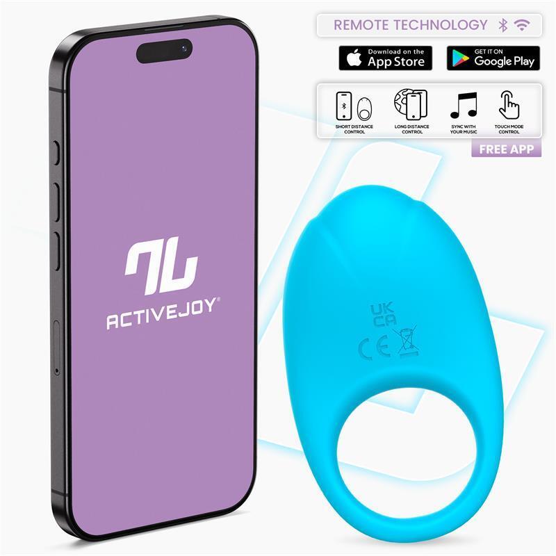 Ringo Anillo Vibrador Con App Unibody Azul