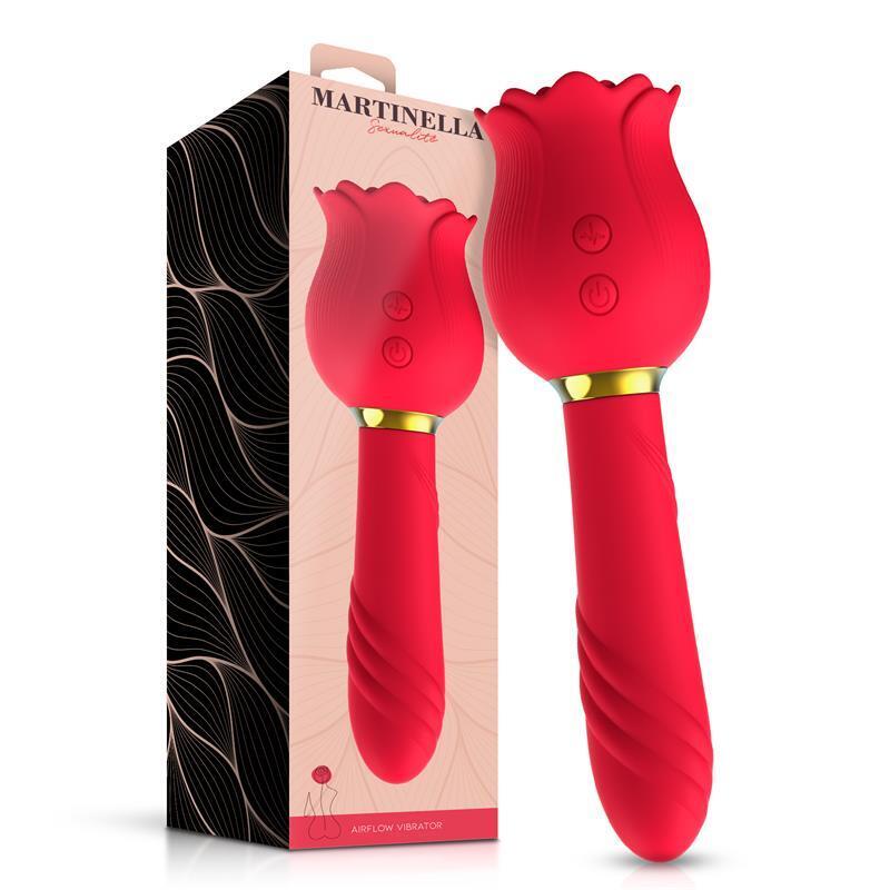 Rosa Con Succion Y Vibrador 2 En 1