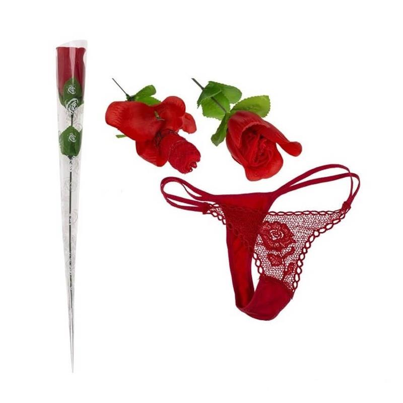 Rosa Con Tanga Color Rojo