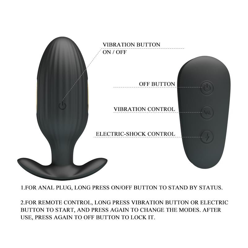 Plug Anal Con Electro Estimulación Usb Royal Pleasure