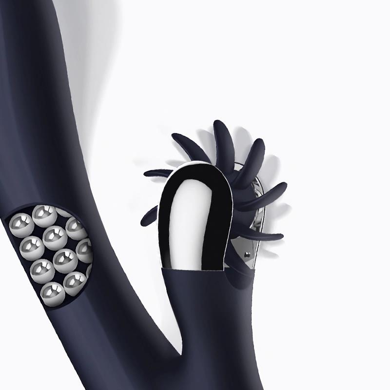 Royalspace Vibrador Con Lenguas Estimuladoras Y Bolas Internas 360º Azul