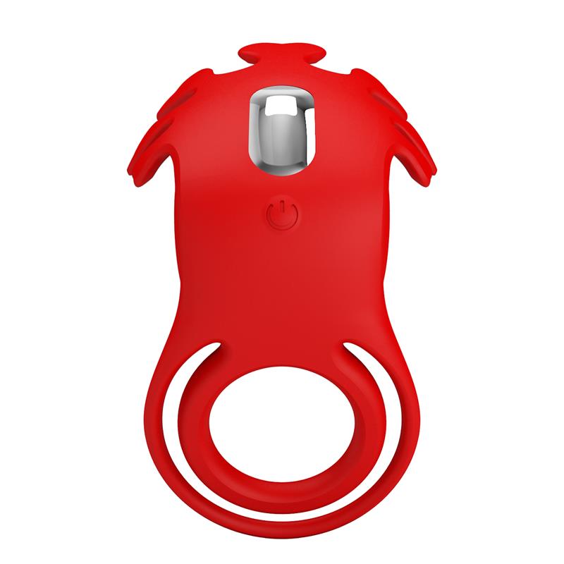 Pretty Love - Ruben Anillo Vibrador 7 Vibraciones Silicona Rojo
