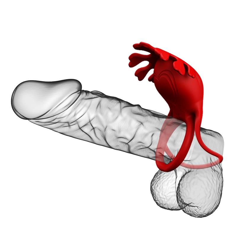 Pretty Love - Ruben Anillo Vibrador 7 Vibraciones Silicona Rojo