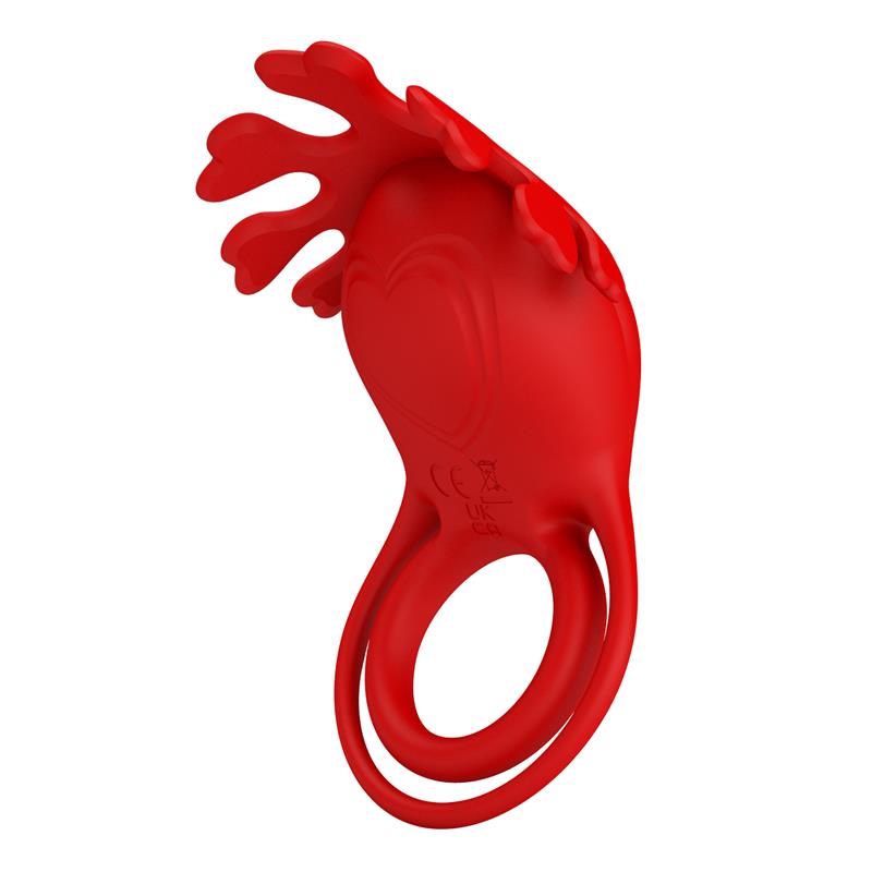 Pretty Love - Ruben Anillo Vibrador 7 Vibraciones Silicona Rojo