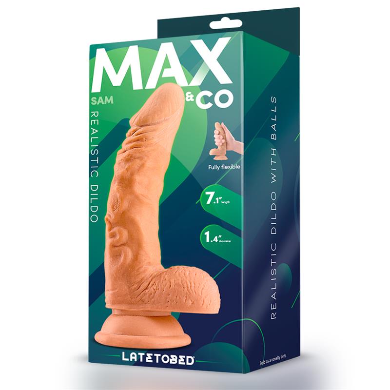 Dildo Realista Con Testículos 7.1 Sam Natural