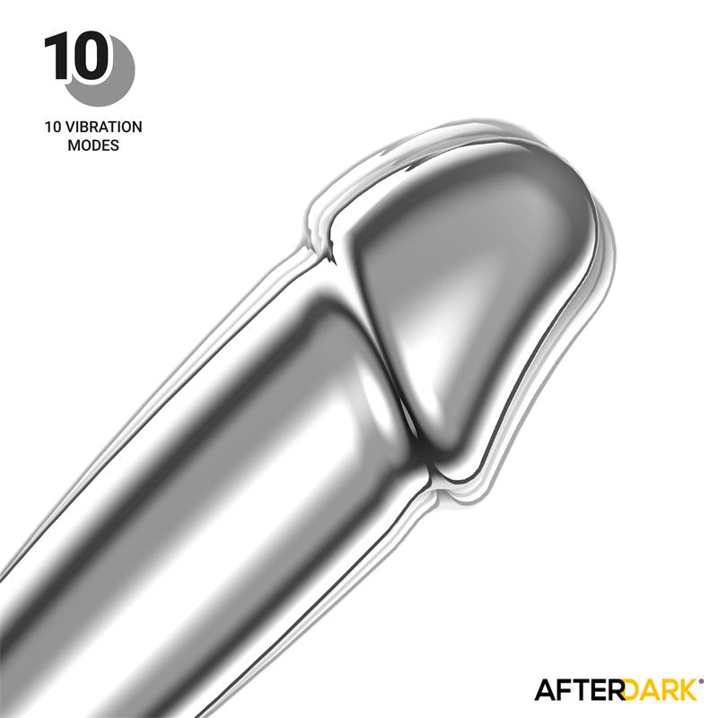 Sarmy Plug Anal Cromado Con Vibración Usb Magnético Talla S