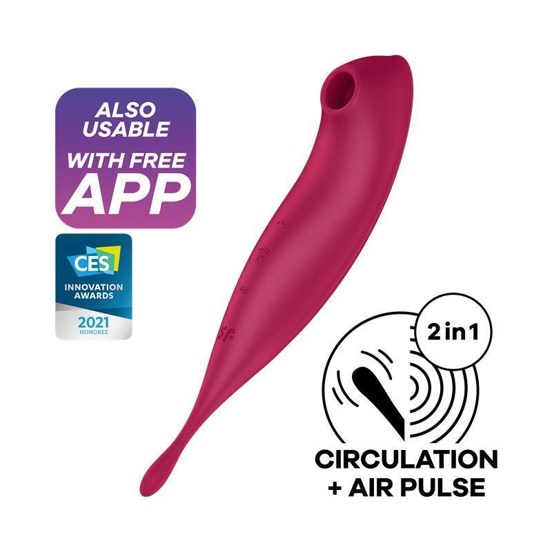 Satisfyer - Twirling Pro Estimulador Y Vibrador Rojo