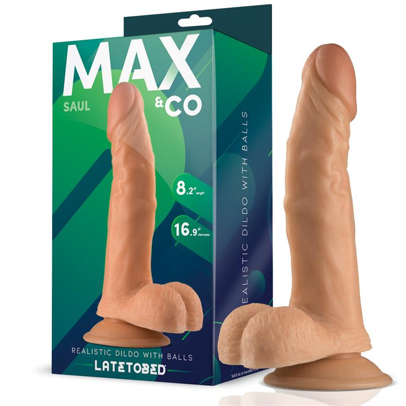 Saul Dildo Realista Con Testículos Natural 21 Cm