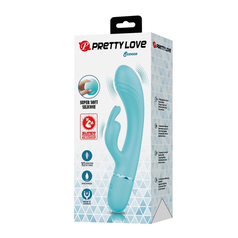 Pretty Love - Scocco Vibrador Rabbit Turquesa