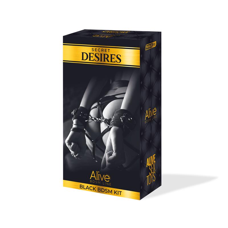 Alive - Secret Desires Kit 7 Piezas Bdsm Negro