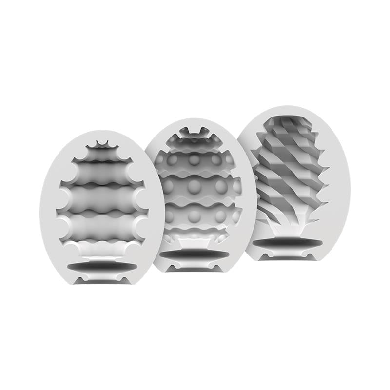 Satisfyer - 3 Huevos Masturbadores Riffle, Bubble & Fierce