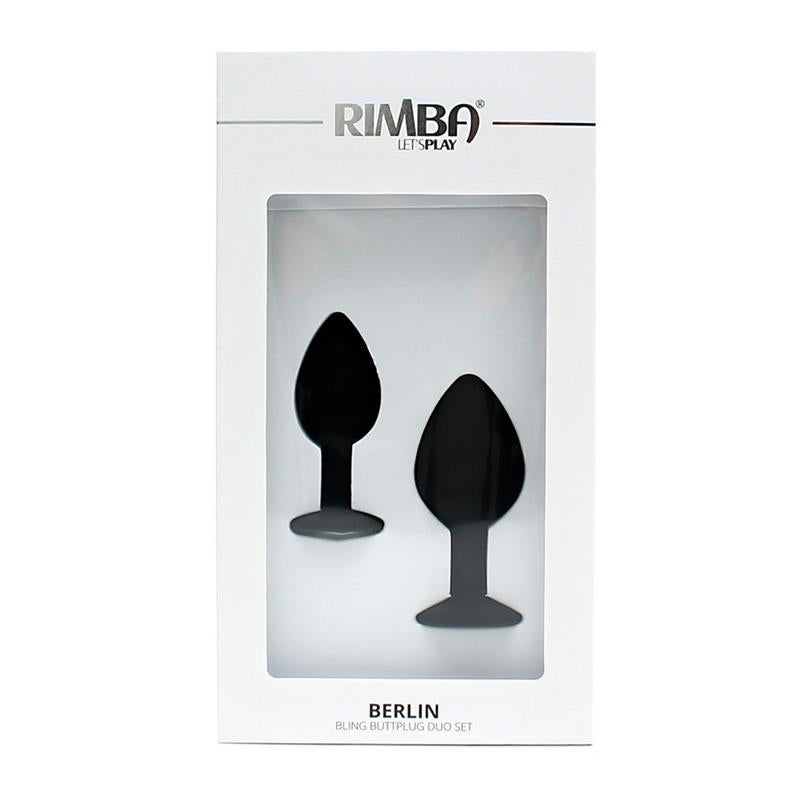 Set De 2 Plugs Con Joya Berlin Negro