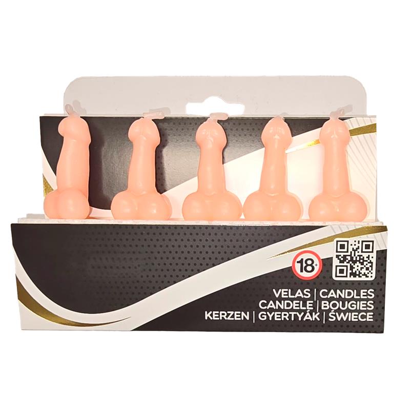 Set De 5 Velas En Forma De Pene