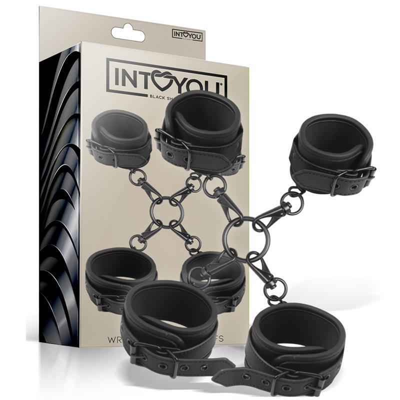 Set De Esposas Para Tobillos Y Muñecas Cuero Vegano