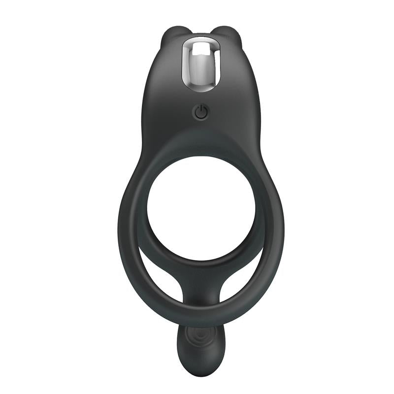 Pretty Love - Seth Doble Anillo Vibrador Rabbit 7 Vibraciones Negro