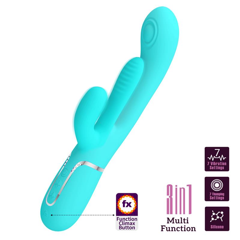 Pretty Love - Shania Triple Vibrador Rabbit Multifunción 3 En 1
