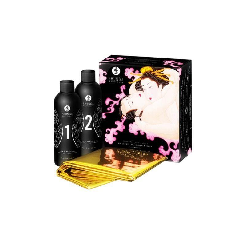 Shunga Kit De Gel De Masaje Aroma A Vino Espumoso