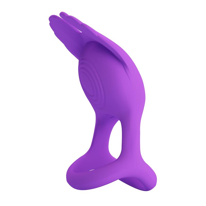 Pretty Love - Anillo Vibrador Silas 7 Vibraciones Silicona Lila